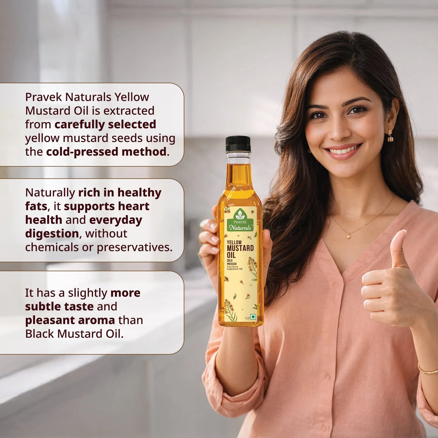 Pravek Naturals Yellow Mustard Oil