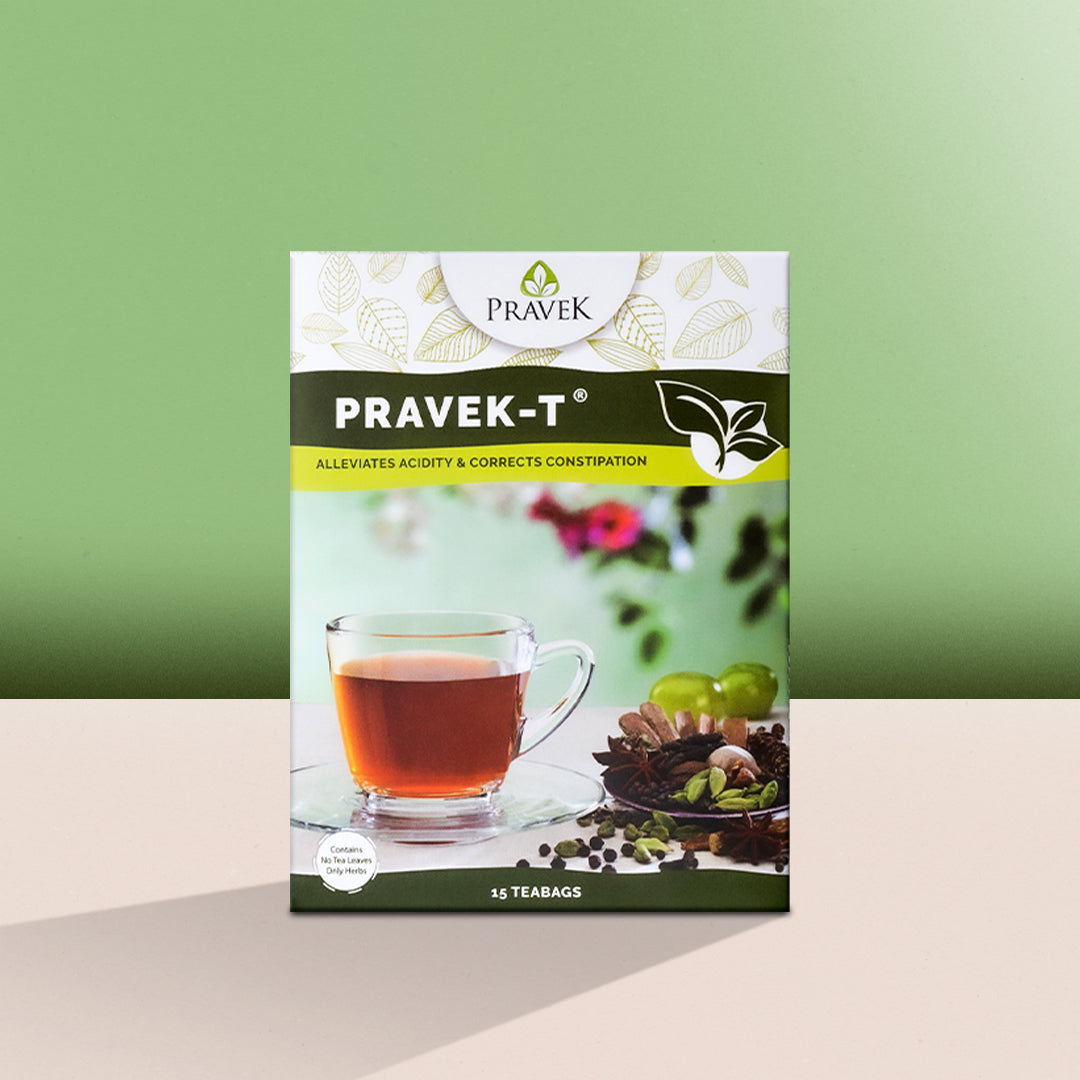 Pravek-T Herbal Tea for Acidity, Gas & Constipation Support.