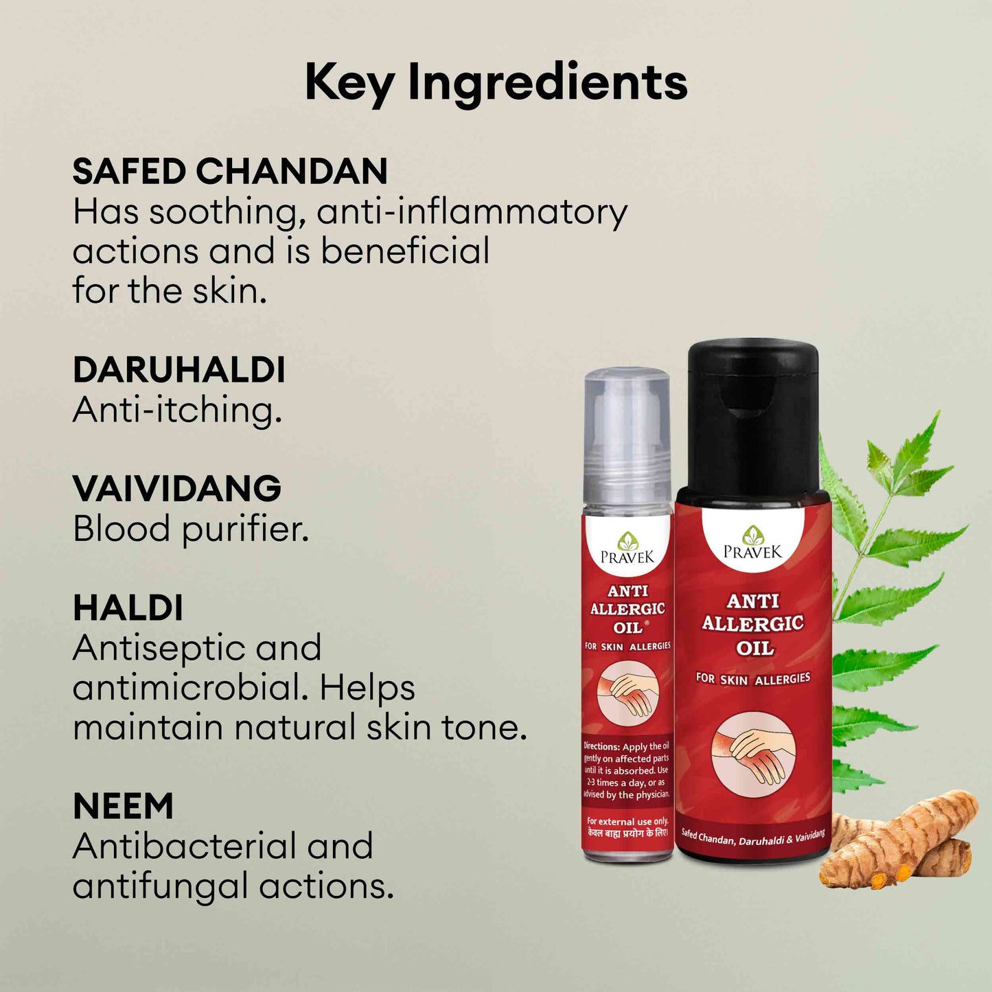 Anti-Allergic Oil – Ayurvedic Oil for Skin Inflammation, Itch & Allergy Support