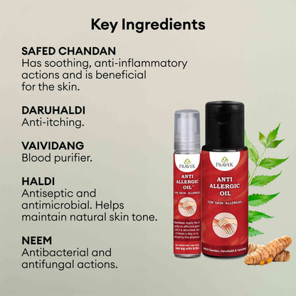 Anti-Allergic Oil – Ayurvedic Oil for Skin Inflammation, Itch & Allergy Support