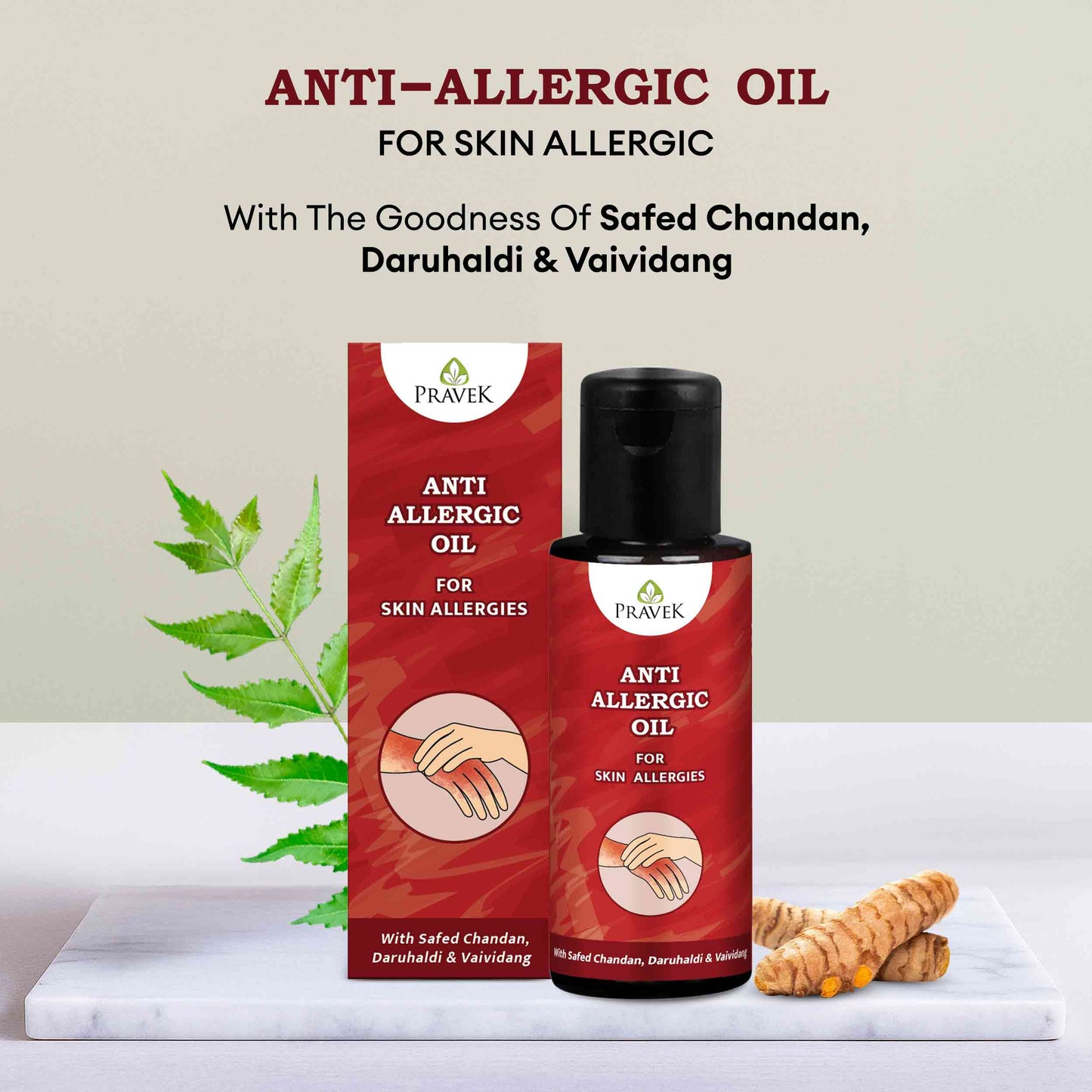 Anti-Allergic Oil – Ayurvedic Oil for Skin Inflammation, Itch & Allergy Support