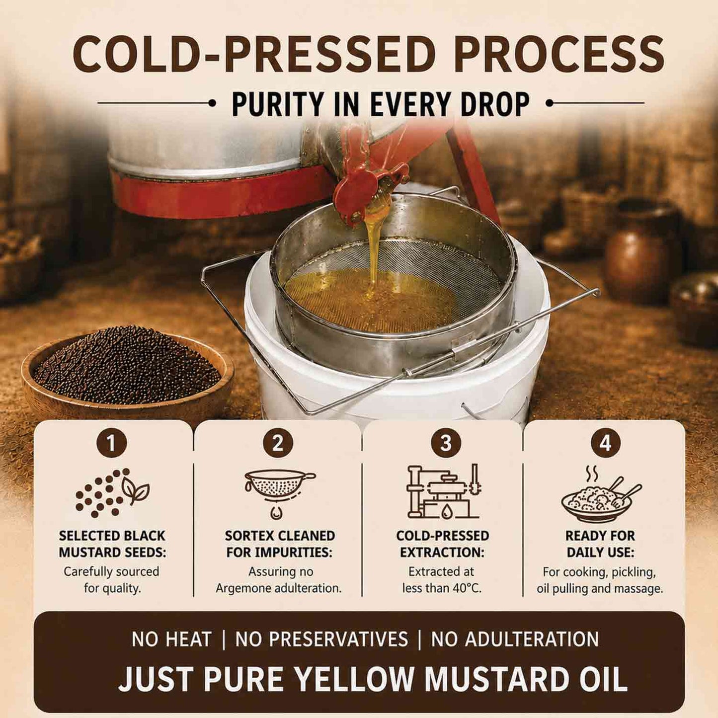Pravek Naturals Black Mustard  Oil