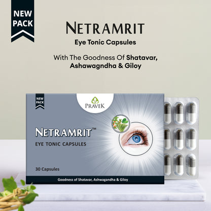Netramrit Eye Care Capsules – Ayurvedic Eye Tonic for Vision Support