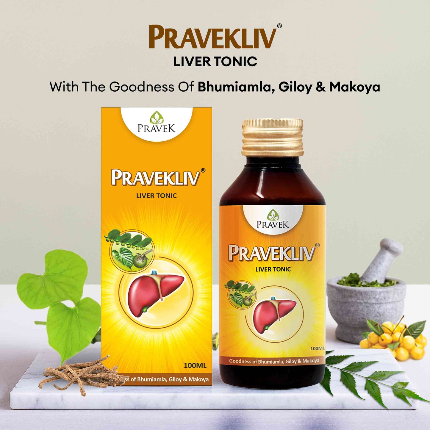Pravekliv Ayurvedic Liver Tonic Syrup – Herbal Wellness Supplement