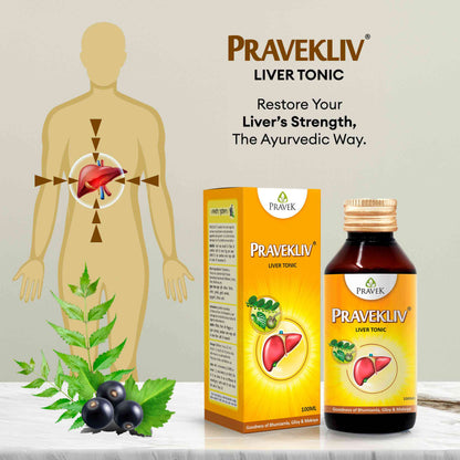 Pravekliv Ayurvedic Liver Tonic Syrup – Herbal Wellness Supplement