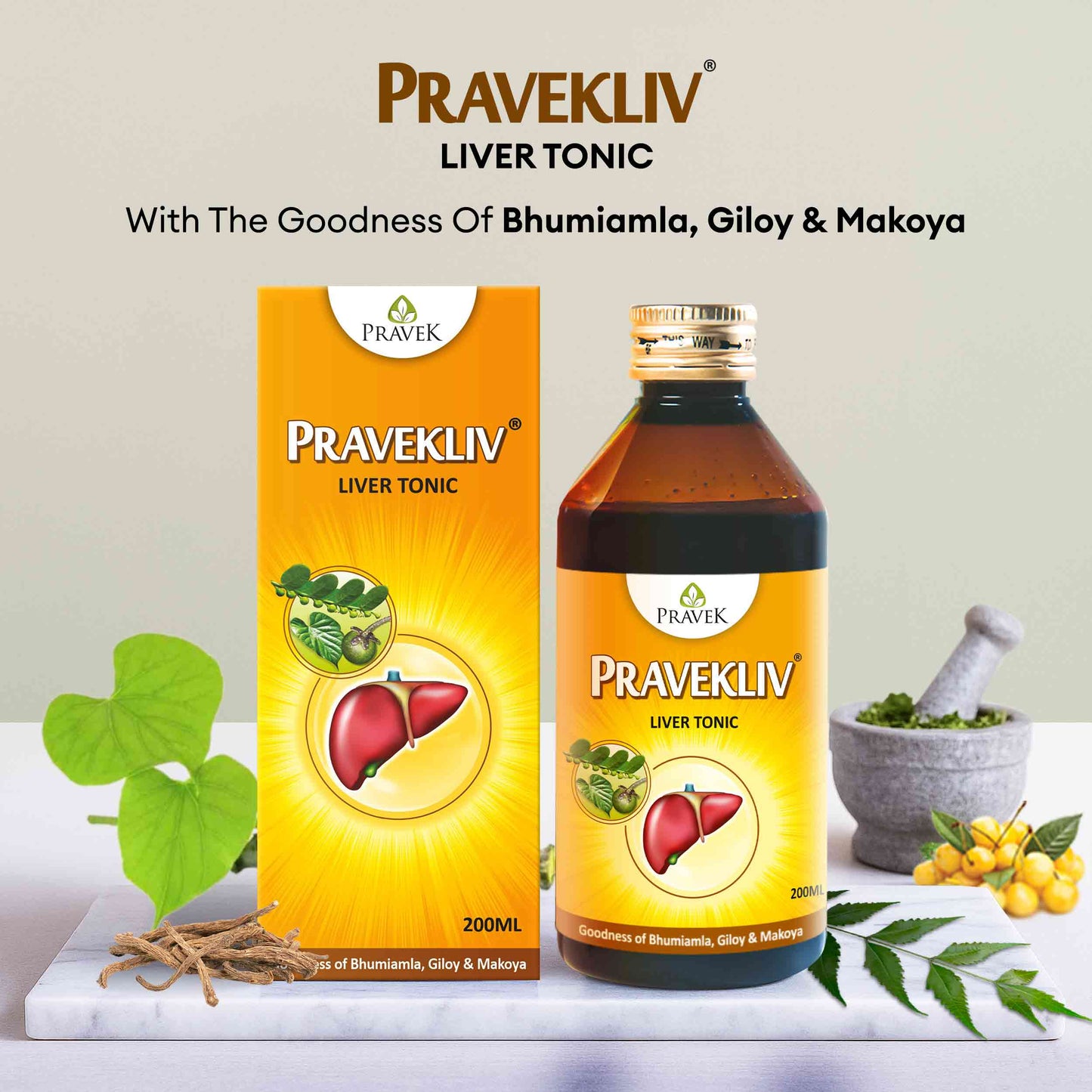 Pravekliv Ayurvedic Liver Tonic Syrup – Herbal Wellness Supplement