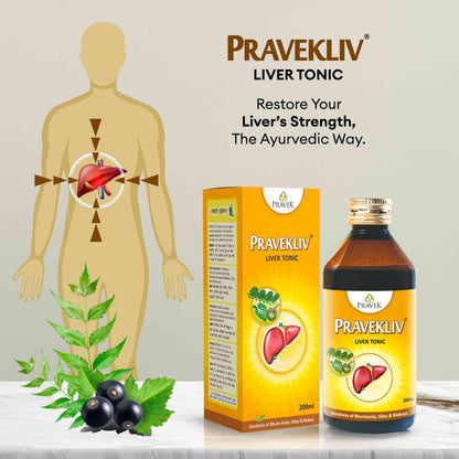 Pravekliv Ayurvedic Liver Tonic Syrup – Herbal Wellness Supplement