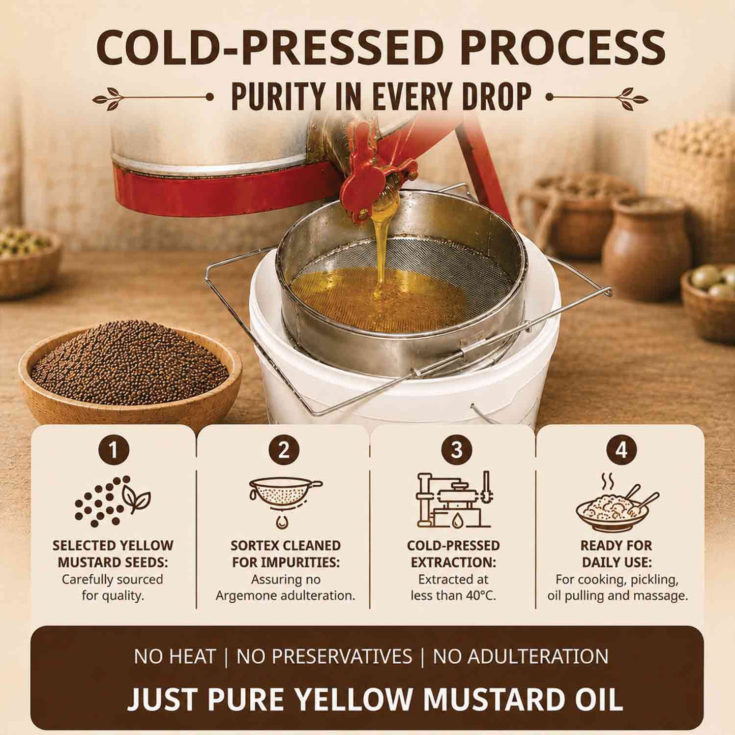 Pravek Naturals Yellow Mustard  Oil